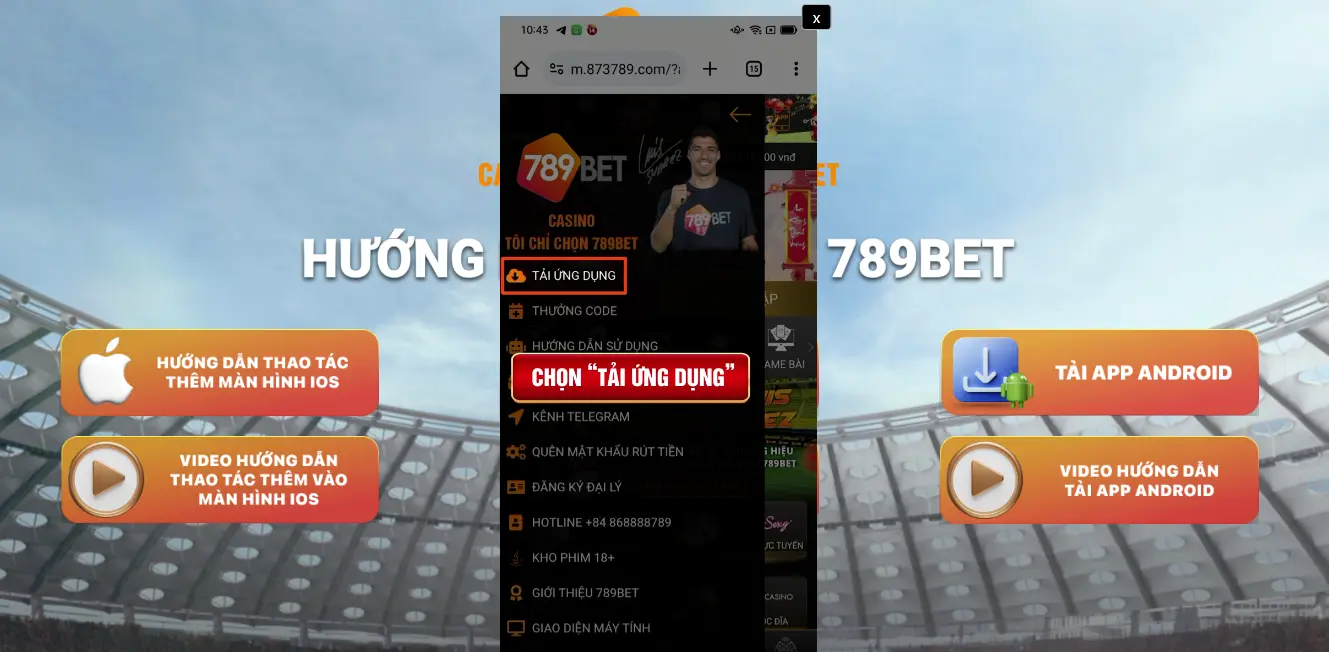 Hướng dẫn tải app 789bet trên Android