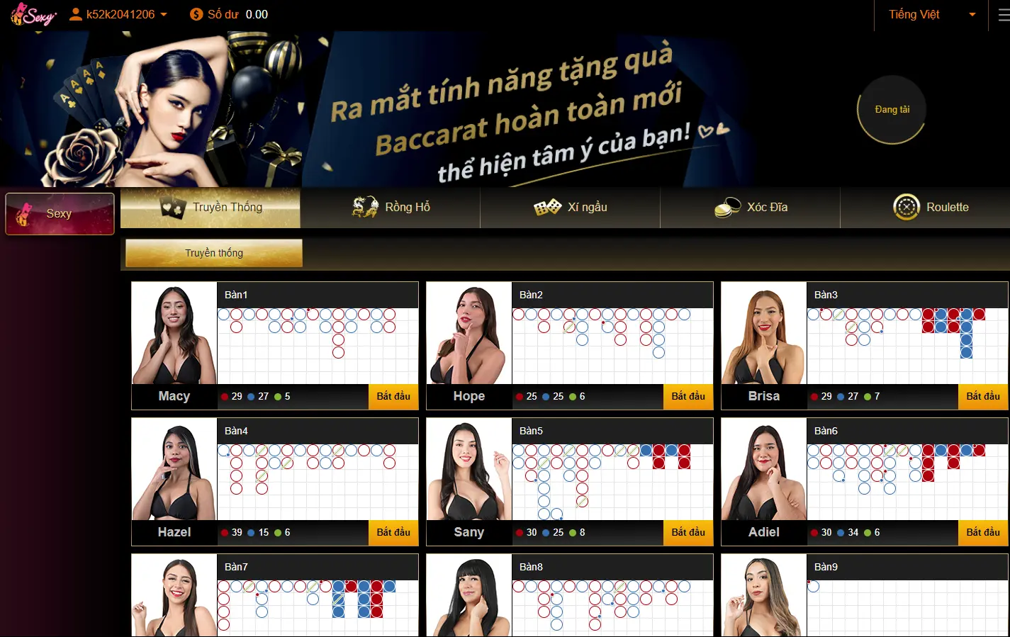 Sòng bài Baccarat tại 789bet đầy hấp dẫn